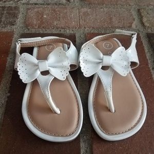 3 / $10 Cute lil girl's white sandals